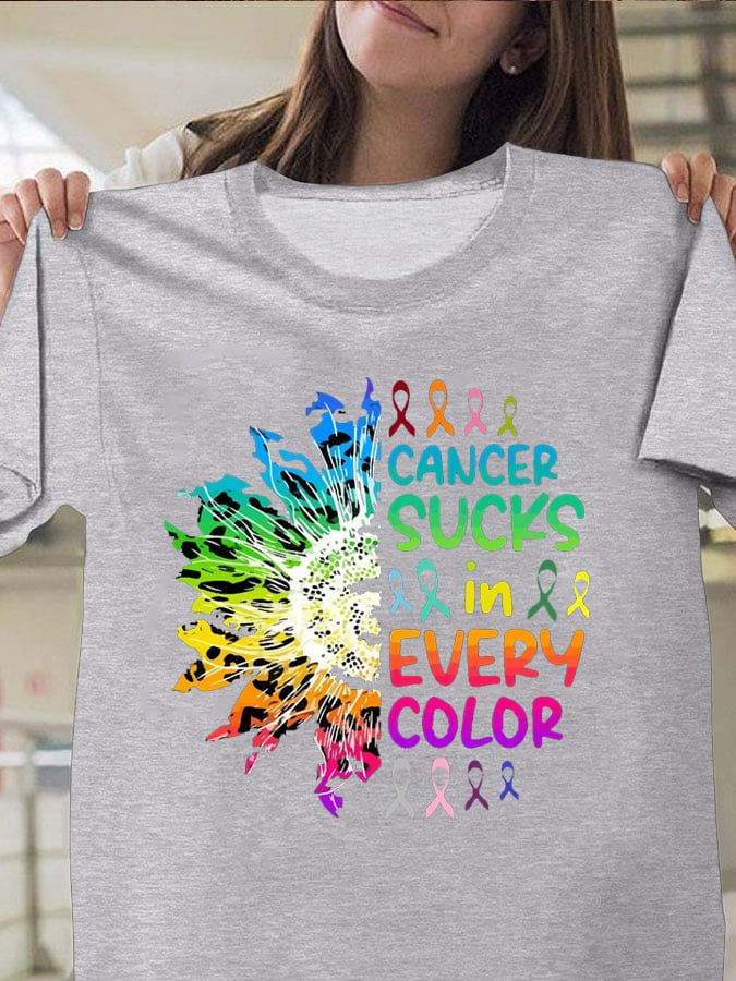 Women's Fight Cancer in All Colors Breast Cancer Awareness T-Shirt