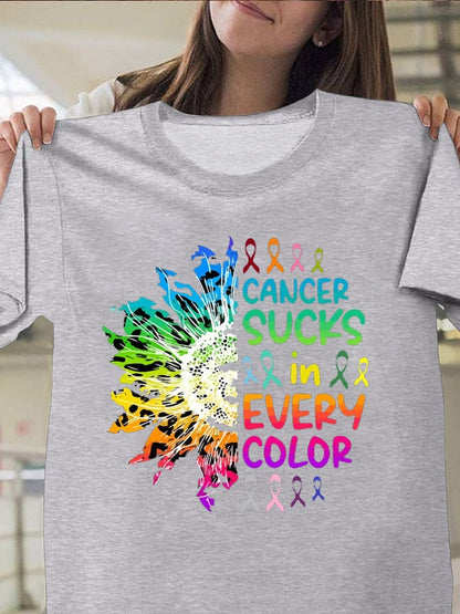 Women's Fight Cancer in All Colors Breast Cancer Awareness T-Shirt