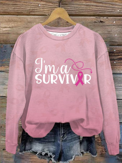 Women's Breast Cancer Ribbon Survivor Sweatshirt