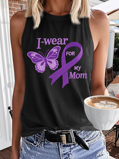 Women's Alzheimer's Knitted Print Vest