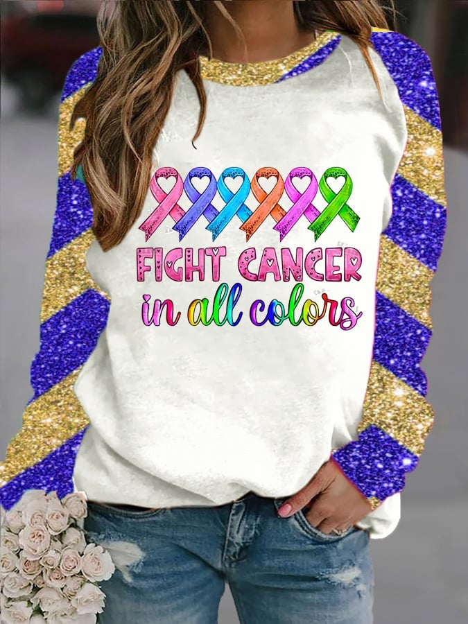 Breast Cancer Print Sweatshirt
