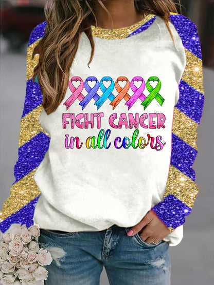 Breast Cancer Print Sweatshirt