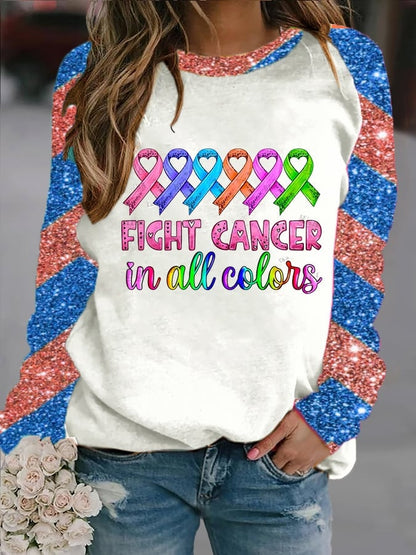 Breast Cancer Print Sweatshirt