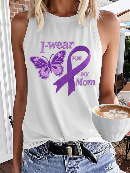 Women's Alzheimer's Knitted Print Vest