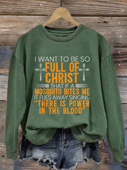 Women'S Faith Print Sweatshirt