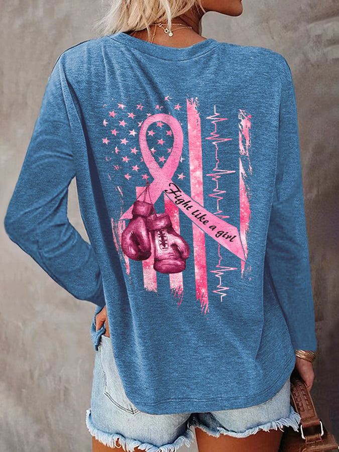 Women's Casual Printed Long Sleeve T-Shirt