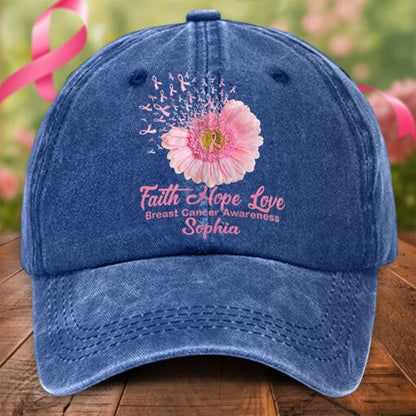 Women's Breast Cancer Awareness Hummingbird Print Hat