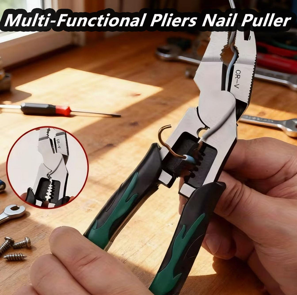 9-in-1 Heavy-Duty Multi-Function Pliers，Hand Tool for DIY & Home Repairs