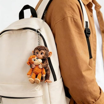 Protect Punch The Monkey Keychain,for Backpack Purse Car Keys