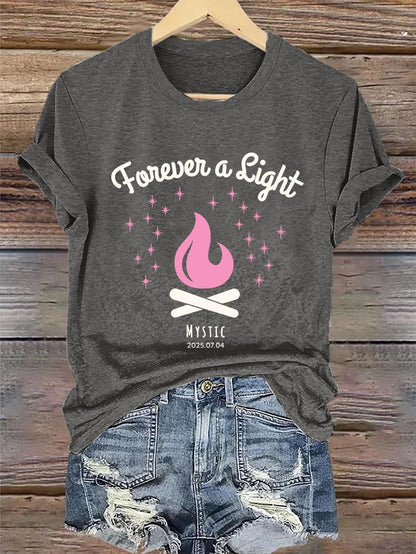🙏💔Join us in praying for Texas.🙏Retro Forever A Light Mystic 2025.07.04 Print T-Shirt