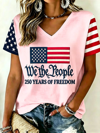 Women's U.S. Founding 250th Anniversary V-Neck T-Shirt