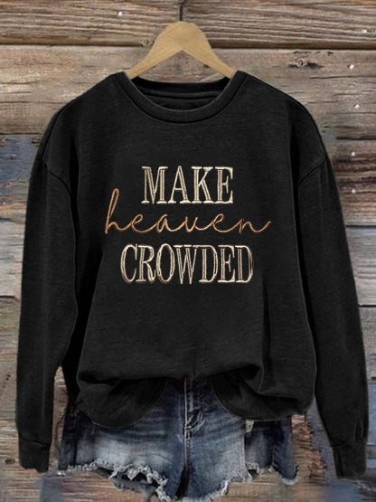 Women'S Casual Faith Print Sweatshirt