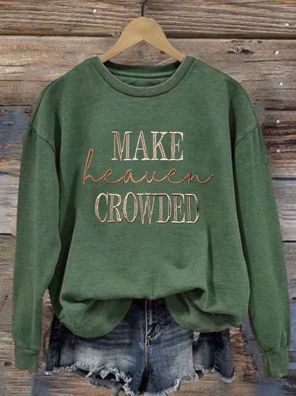 Women'S Casual Faith Print Sweatshirt