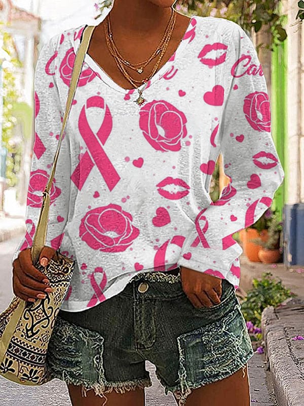 Women's Breast Cancer Awareness Casual T-Shirt