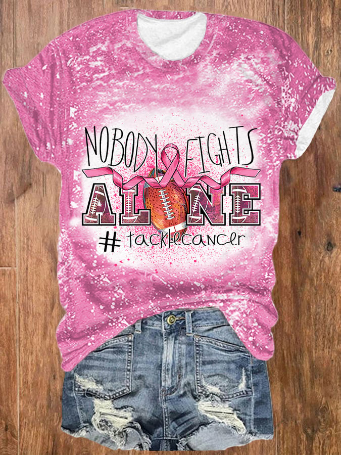 Women's Breast Cancer Football Relaxed T-Shirt