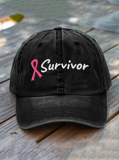 Breast Cancer Survivor Print Hat