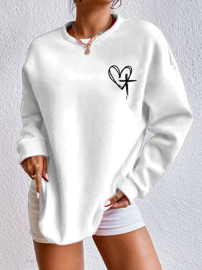 Women's Love Like Jesus Jesus Has My Back Casual Sweatshirt