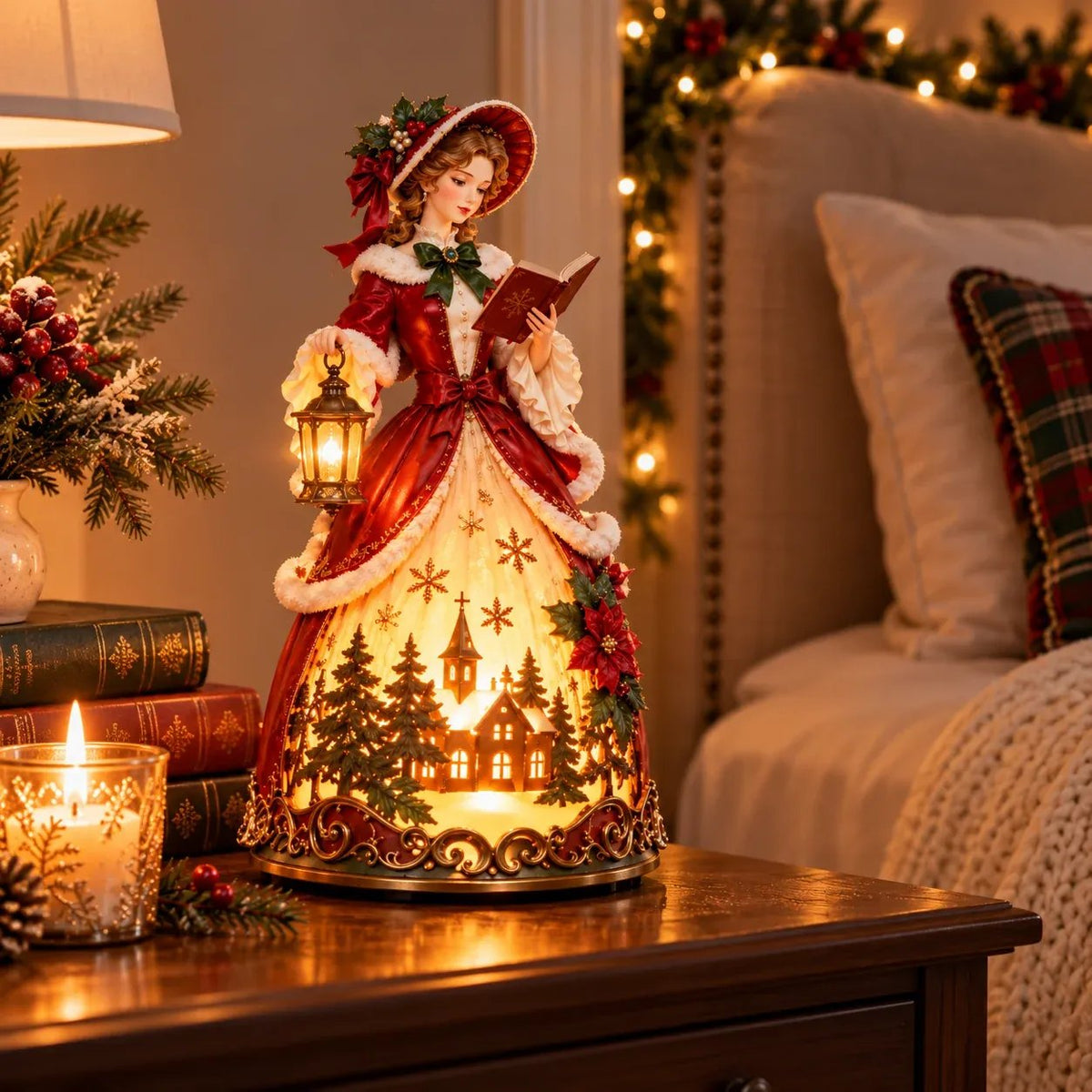 🎄 Victorian Christmas Caroler Lighted Tabletop Lamp
