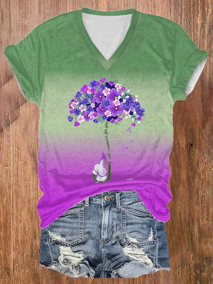 Women's Alzheimer's Awareness Short Sleeve T-Shirt