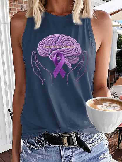 Women's Alzheimer's Knitted Print Vest