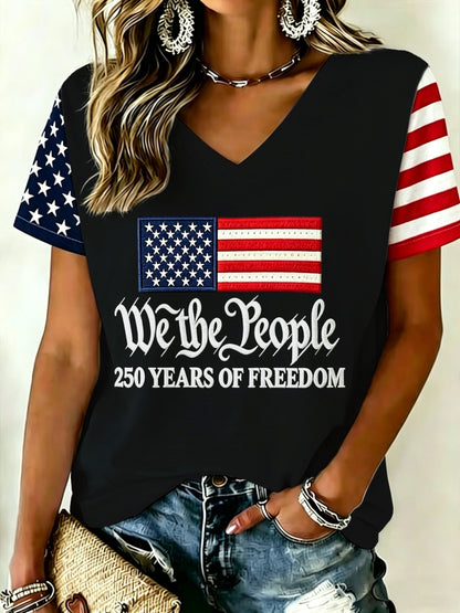 Women's U.S. Founding 250th Anniversary V-Neck T-Shirt