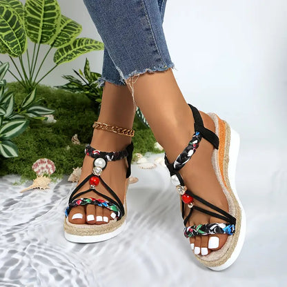 🔥🔥Last Day Promotion 50% OFF🔥Bohemian Wedge Heeled Women's Sandals