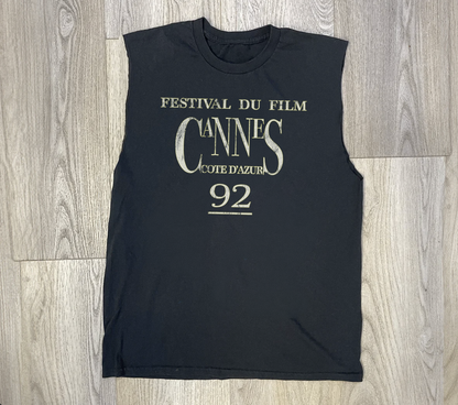 1992 Cannes Film Festival Promo Washed Black Cut Off