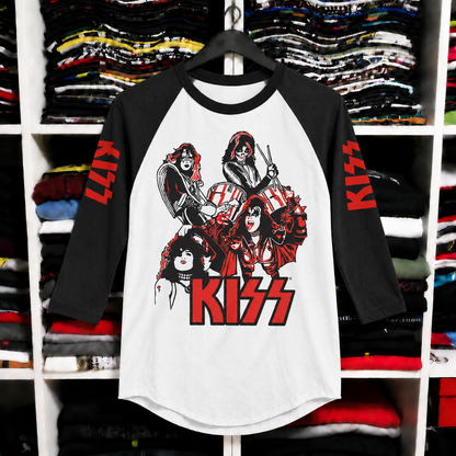 Vintage KISS Animalize Tour Raglan T-Shirt
