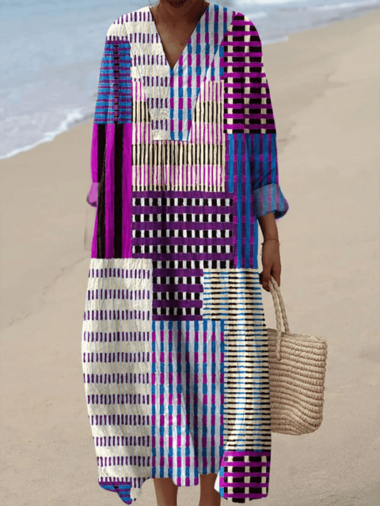 Women's Alzheimer's Awareness Plaid Print Dress