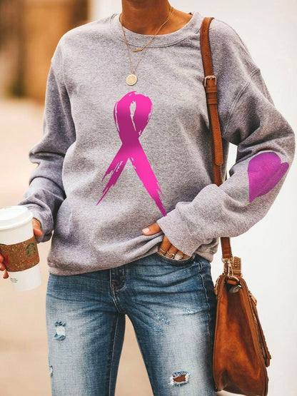 Women's Fans with Breast Cancer Care Month Casual Sweatshirt