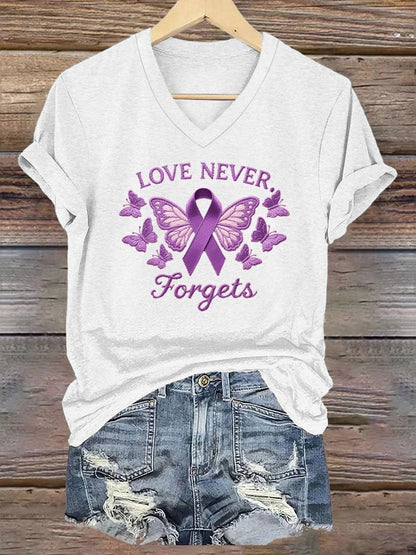 Women's alz printed short-sleeved T-shirt