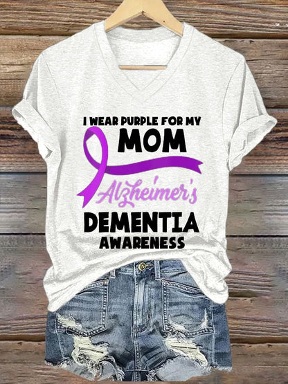 Dementia Awareness Vneck Alzheimers T Shirt