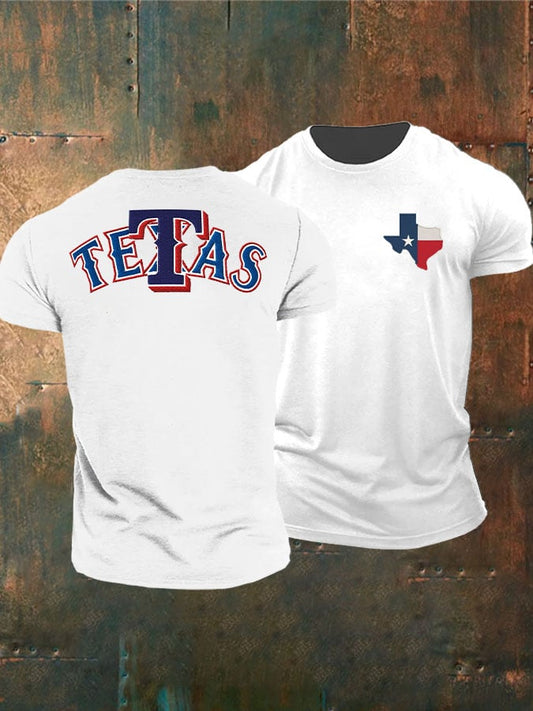 🙏💔Join us in praying for Texas.🙏Men's Retro Texas Strong Print T-Shirt