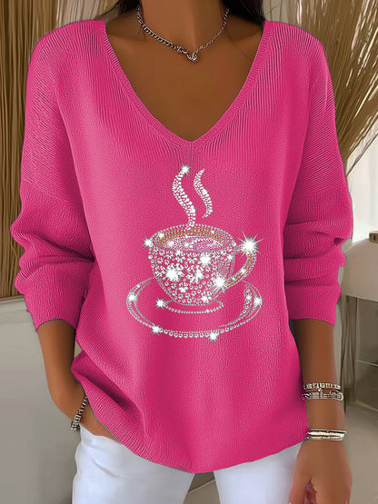Women's Breast Cancer Awareness Print Long Sleeve Top