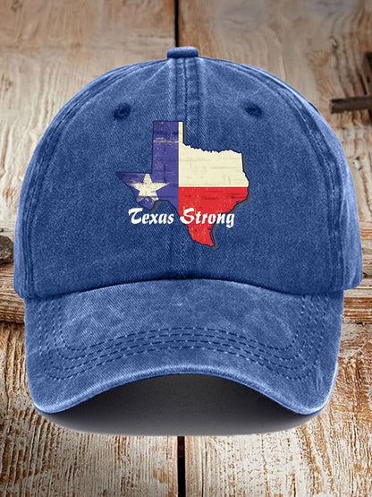 🙏💔Join us in praying for Texas.🙏Retro Texas Strong Print Baseball Cap