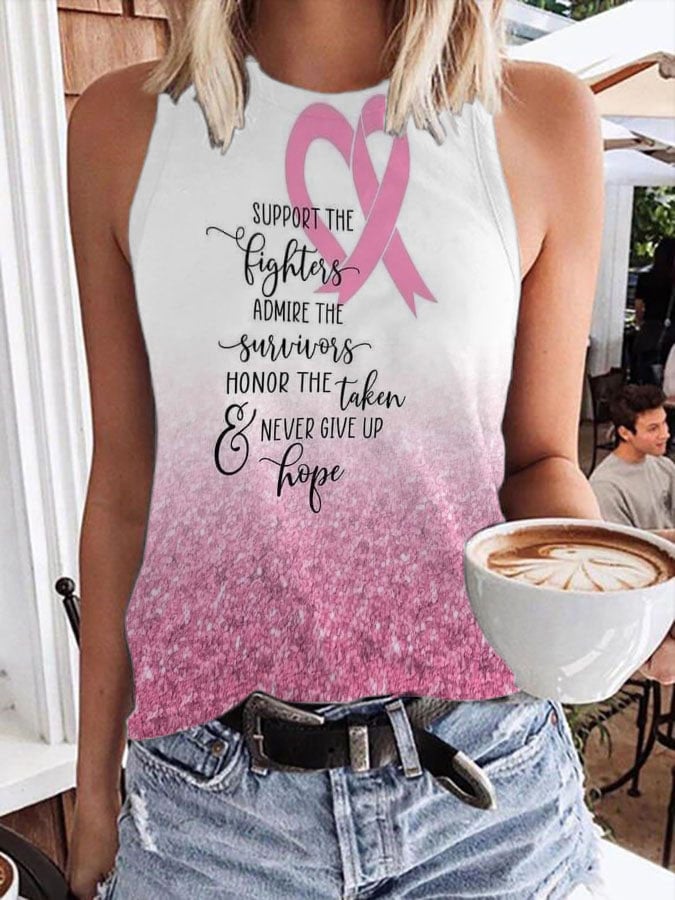 Breast Cancer Women's Printed Tank Top