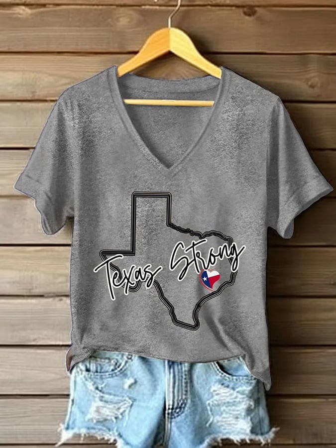 🙏💔Join us in praying for Texas.🙏Women's Texas Strong Print T-shirt