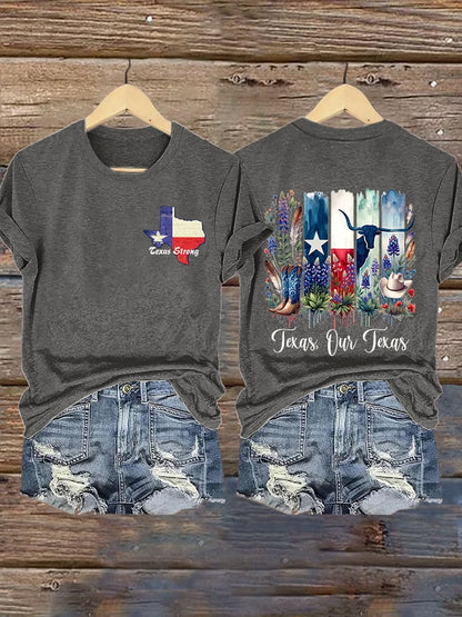 🙏💔Join us in praying for Texas.🙏Retro Texas Strong Texas Our Texas Print T-Shirt