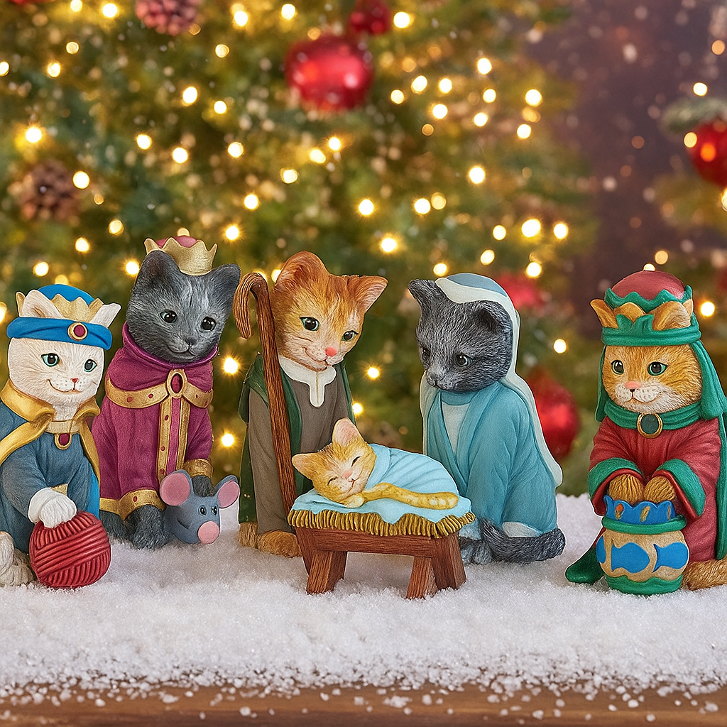 🎉The PURR-fect Christmas Pageant🎁 – Nativity Figurine Collection