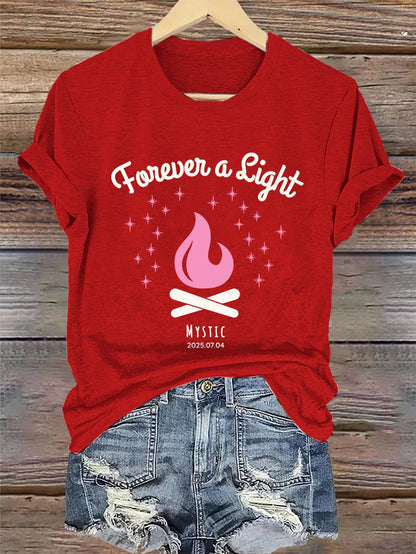 🙏💔Join us in praying for Texas.🙏Retro Forever A Light Mystic 2025.07.04 Print T-Shirt