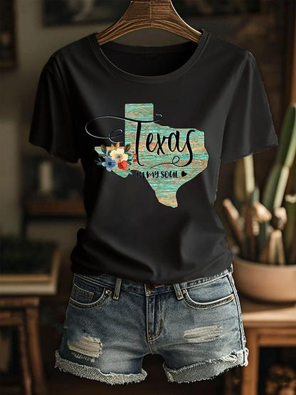🙏💔Join us in praying for Texas.🙏Women's Texas In My Soul Print T-shirt