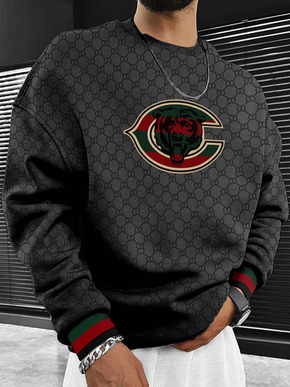 Chicago Bears  Men's Crew Neck Sweatshirt Black