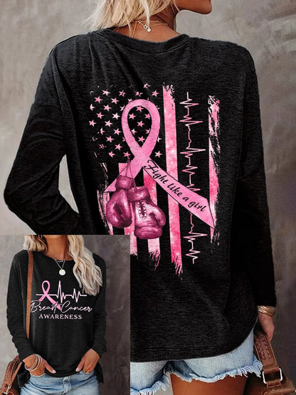 Women's Casual Printed Long Sleeve T-Shirt