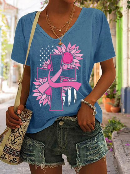 Women's Breast Cancer Awareness Short Sleeve T-Shirt