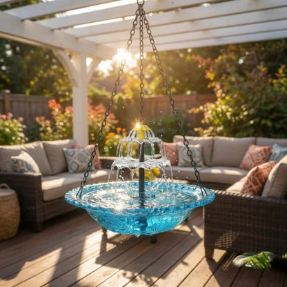 ✨Special Offer Today Only! 🐦 Solar Cascade Hanging Bird Bath Fountain
