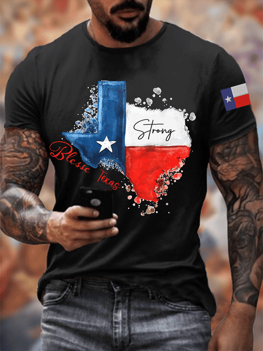 🙏💔Join us in praying for Texas.🙏Men's Texas Strong Short-sleeved T-shirt