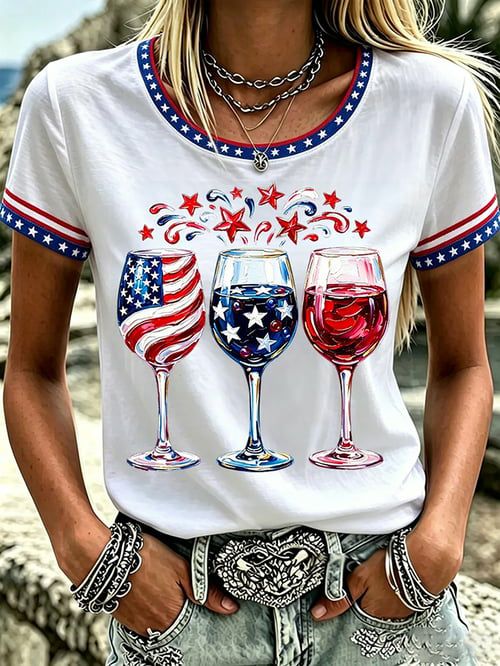 Women's America 250 Years of Freedom 1776-2026 Flag T-Shirt