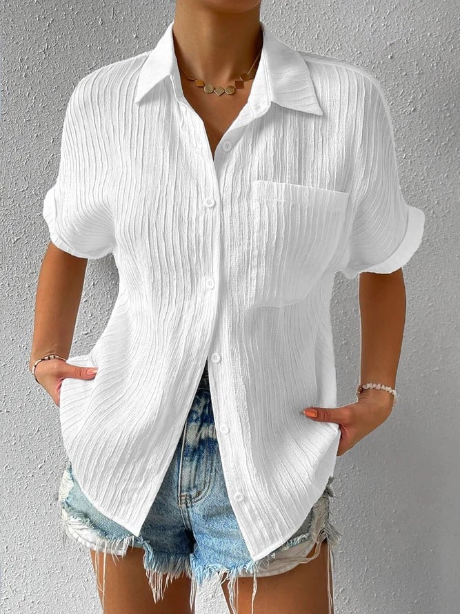 👍Mother's Day Promotion 70% OFF –2025 🌹Women's Button Placket Casual Cotton Shirt(Buy 2 Free Shipping)