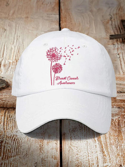 Retro Breast Cancer Awareness Print Baseball Cap