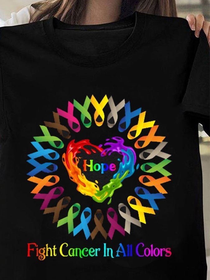 Breast Cancer Awareness Print T-Shirt
